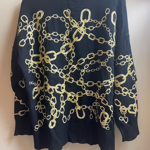 Zara Knit Gold Chain Print Sweater - Picture 10 of 12